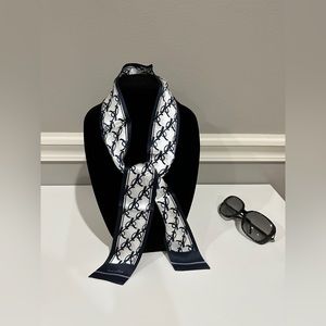NWOT Koradior 100% Silk Twilly Skinny Scarf